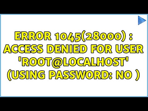 mysql -uroot error 1045 (28000): access denied for user 